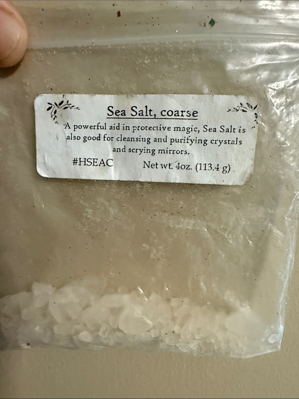 Sea Salt Coarse - Natural White Bath Salt used !